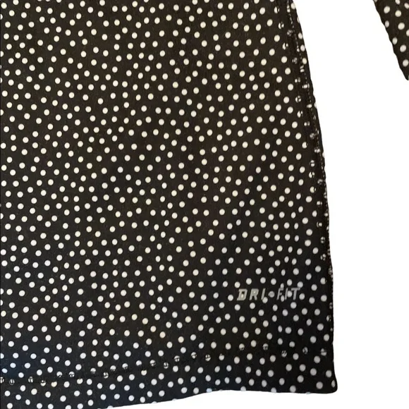 Nike Pro Half Zip Dry Fit Training Top. Black/White Dot Long Sleeved. Size S - Picture 7 of 9